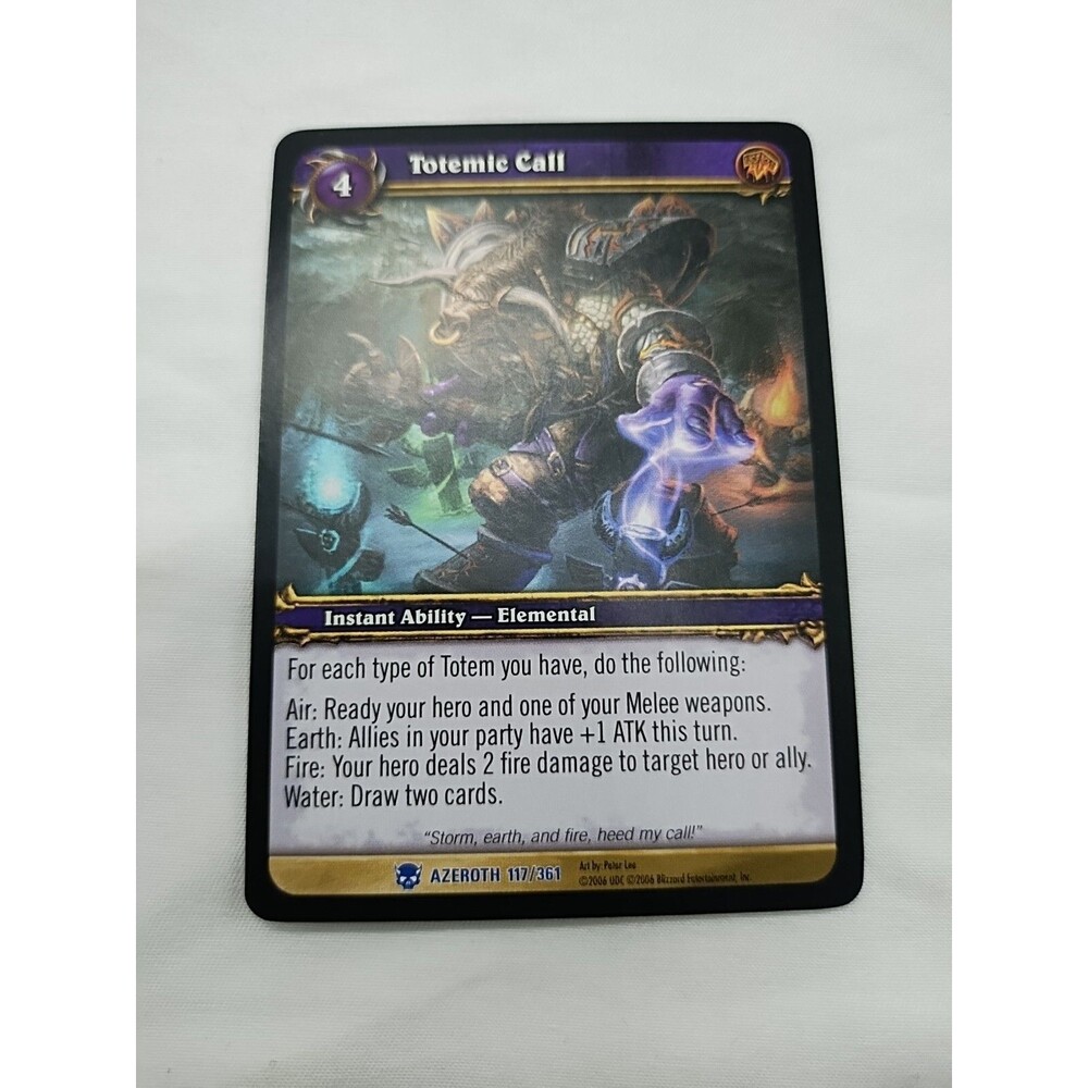 Totemic Call Wow TCG Azeroth Rare 117/361